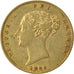 Gran Bretagna, Victoria, 1/2 Sovereign, 1866, London, BB+, Oro, KM:735.2