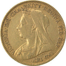 Gran Bretagna, Victoria, 1/2 Sovereign, 1896, London, BB, Oro, KM:784