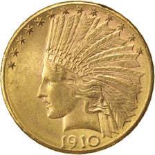 UNITED STATES, Indian Head, $10, Eagle, 1910, U.S. Mint, KM #130, AU(55-58),...