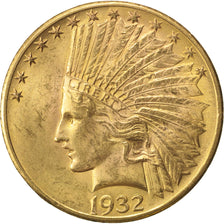 UNITED STATES, Indian Head, $10, Eagle, 1932, U.S. Mint, KM #130, AU(55-58),...