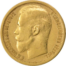 RUSSIA, 15 Roubles, 1897, St. Petersburg, KM #65.1, EF(40-45), Gold, 12.89