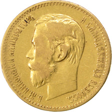 RUSSIA, 5 Roubles, 1897, St. Petersburg, KM #62, VF(30-35), Gold, 4.23