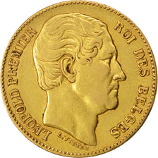 Belgio, Leopold I, 20 Francs, 20 Frank, 1865, BB, Oro, KM:23