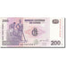 Banknote, Congo Democratic Republic, 200 Francs, 2007, 2007-07-31, KM:99a