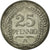 Coin, GERMANY - EMPIRE, Wilhelm II, 25 Pfennig, 1910, Berlin, AU(50-53), Nickel
