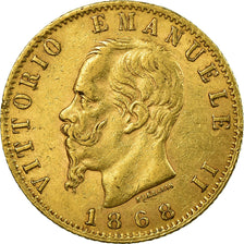 Moneta, Italia, Vittorio Emanuele II, 20 Lire, 1868, Torino, BB, Oro, KM:10.1