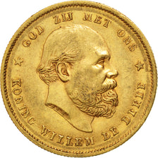 Paesi Bassi, William III, 10 Gulden, 1876, Utrecht, BB+, Oro, KM:106