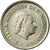 Moeda, Países Baixos, Juliana, 25 Cents, 1966, AU(50-53), Níquel, KM:183