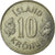 Coin, Iceland, 10 Kronur, 1980, AU(55-58), Copper-nickel, KM:15