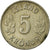Coin, Iceland, 5 Kronur, 1978, EF(40-45), Copper-nickel, KM:18