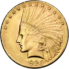 Stati Uniti, Indian Head, $10, Eagle, 1926, U.S. Mint, Philadelphia, BB+, Oro...