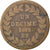Moneta, Francja, Louis XVIII, Decime, 1815, Strasbourg, VF(20-25), Bronze