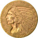 Stati Uniti, Indian Head, $5, Half Eagle, 1909, U.S. Mint, New Orleans, BB+,...