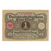 Billet, Allemagne, Darlehnskassenschein (State Loan Currency Note), 1 Mark