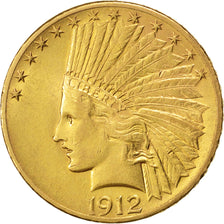 Coin, United States, Indian Head, $10, Eagle, 1912, U.S. Mint, Philadelphia