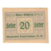 Nota, Áustria, Tumeltsham O.Ö. Gemeinde, 20 Heller, texte 1, 1920, 1920-12-31