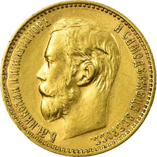 Münze, Russland, Nicholas II, 5 Roubles, 1899, St. Petersburg, SS+, Gold, KM:62