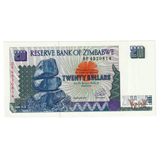 Banknote, Zimbabwe, 20 Dollars, 1997, KM:7a, UNC(65-70)