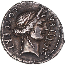 Coin, Julius Caesar, Denarius, 46 BC, Rome, AU(55-58), Silver, Crawford:467/1a