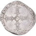 Munten, Frankrijk, Henri IV, 1/4 Ecu, 1598, Bayonne, ZF, Zilver, Gadoury:597