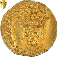 Moneta, Francia, Charles IX, Écu d'or au soleil, 1564, Tours, 1st Type, PCGS