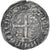 Moeda, França, Charles VI, Blanc Guénar, 1385-1389, Tournai, VF(30-35)