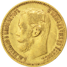 RUSSIA, 5 Roubles, 1899, St. Petersburg, KM #62, EF(40-45), Gold, 4.29