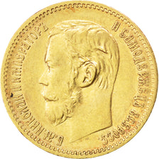 Russie, Nicolas II, 5 Roubles, 1898, Saint-Pétersbourg, KM 62