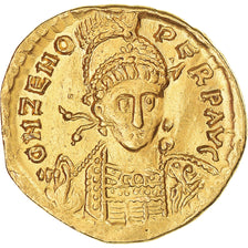 Munten, Zeno, Solidus, 476-491, Constantinople, PR, Goud, RIC:X 910 and 929