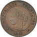 Monnaie, France, Cérès, 2 Centimes, 1878, Bordeaux, TTB+, Bronze, KM:827.2