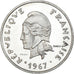 Moneda, Nueva Caledonia, 20 Francs, 1967, Monnaie de Paris, ESSAI, FDC, Níquel