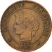 Coin, France, Cérès, 2 Centimes, 1892, Paris, AU(50-53), Bronze, KM:827.1