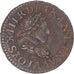 Moneda, Francia, Louis XIII, Double Tournois, 1621, Paris, BC+, Cobre, KM:61.1