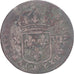 Moneda, Francia, Louis XIV, XVI Deniers de Strasbourg, 1707, Strasbourg, BC+