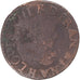 Coin, France, Louis XIII, Double Tournois, 1638, La Rochelle, VF(20-25), Copper
