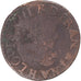 Moneta, Francia, Louis XIII, Double Tournois, 1638, La Rochelle, MB, Rame