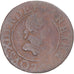 Moneta, Francia, Louis XIII, Double Tournois, 1621, MB, Rame, Gadoury:8