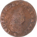 Moeda, França, Louis XIV, 2 Deniers, 1708, Strasbourg, VF(20-25), Cobre