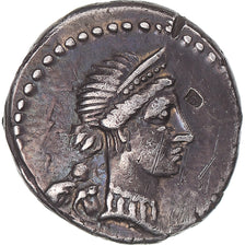 Coin, Julius Caesar, Denarius, 45 BC, Military mint in Spain, AU(50-53), Silver