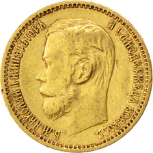 Russia, Nicholas II, 5 Roubles, 1898, St. Petersburg, BB, Oro, KM:62