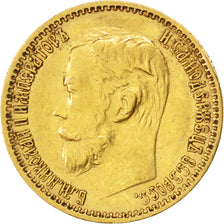 Russia, Nicholas II, 5 Roubles, 1898, St. Petersburg, BB, Oro, KM:62