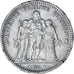 Francia, Hercule, 5 Francs, 1873, Bordeaux, MBC, Plata, KM:820, Gadoury:745a