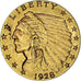 Stati Uniti, Indian Head, $2.50, Quarter Eagle, 1928, Philadelphia, BB+, Oro