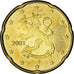 Finland, 20 Euro Cent, 2001, Vantaa, UNC-, Nordic gold, KM:102