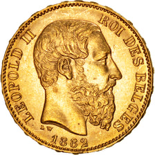 Belgique, Léopold II, 20 Francs, 1882, KM 37