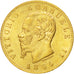 ITALY, 20 Lire, 1865, Torino, KM #10.1, AU(55-58), Gold, 6.47