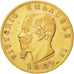 ITALY, 20 Lire, 1869, Torino, KM #10.1, AU(50-53), Gold, 6.46