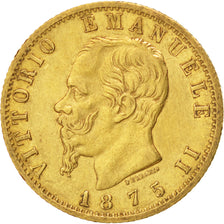 Italia, Vittorio Emanuele II, 20 Lire, 1875, Rome, BB, Oro, KM:10.2