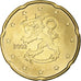 Finland, 20 Euro Cent, 2002, Mint of Finland, série FDC, UNC-, Nordic gold