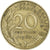 Francia, 20 Centimes, Marianne, 1962, Paris, Aluminio - bronce, MBC, KM:930